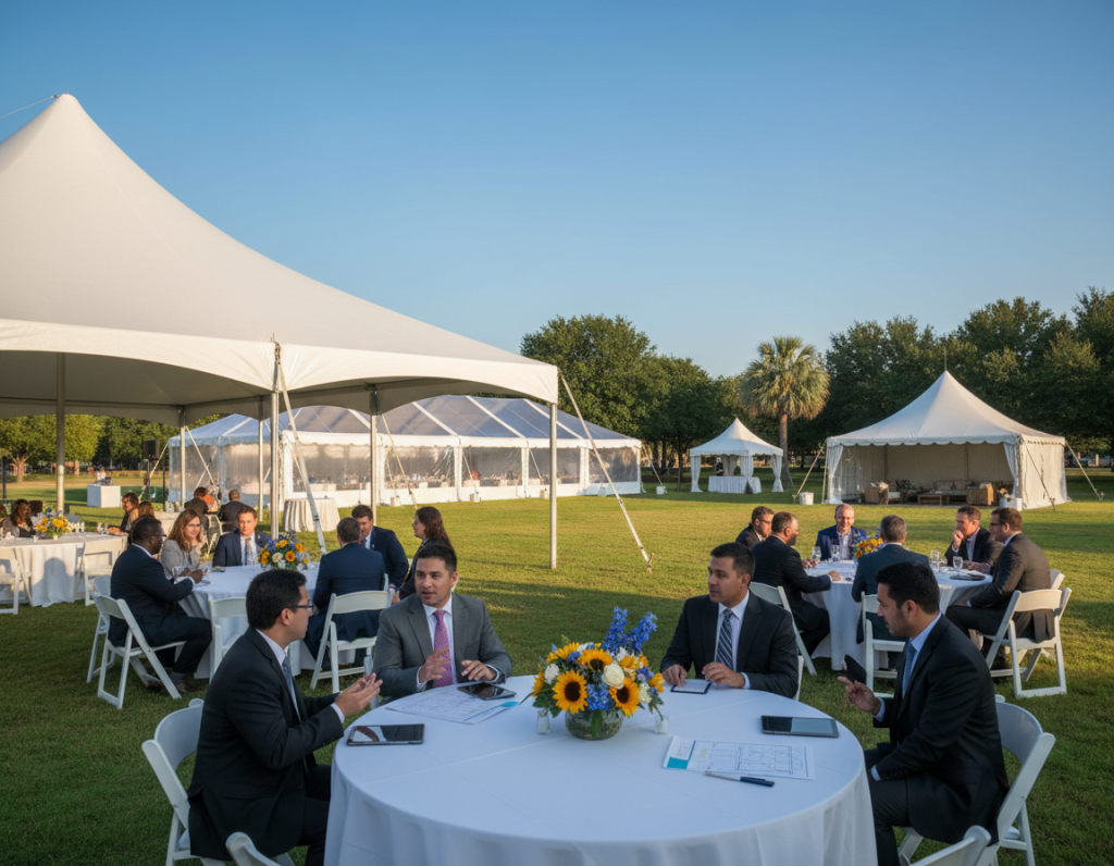 Corporate Event Tent Rentals for Outdoor Meetings, Promotions, and Staff Events