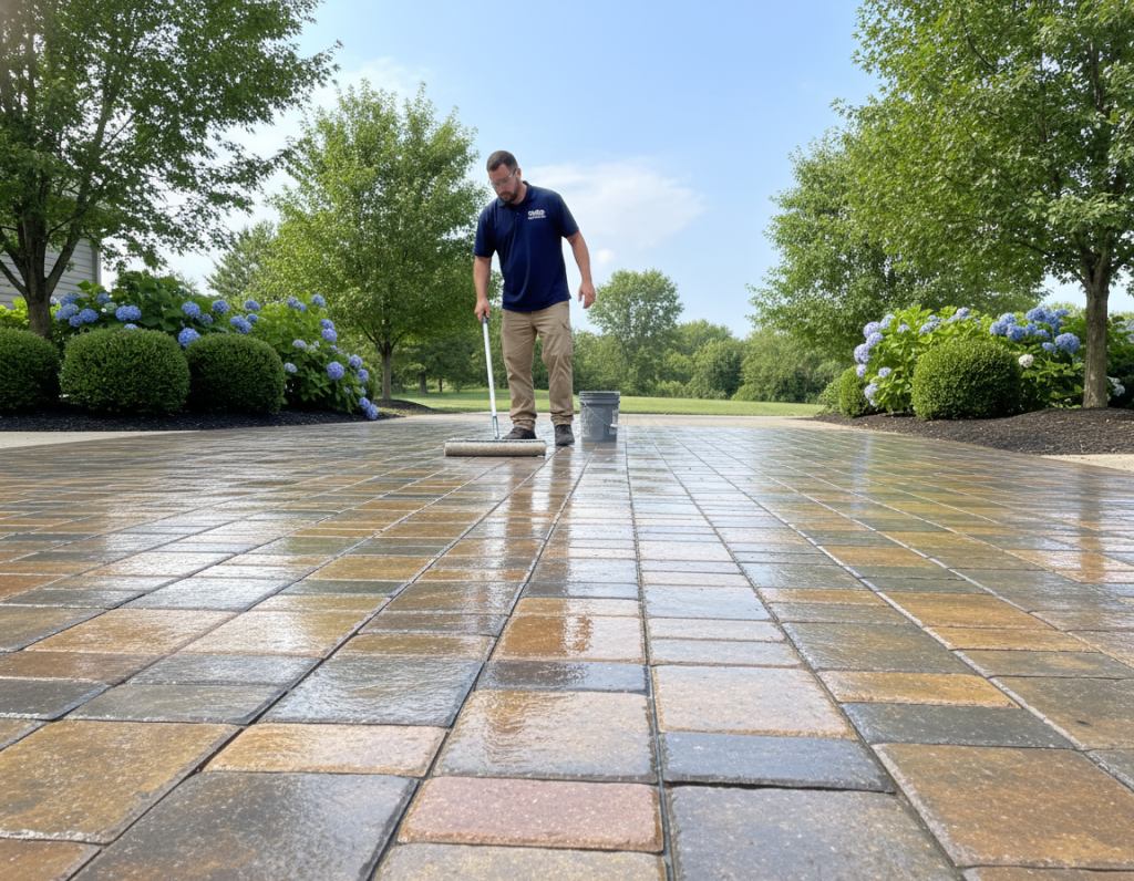 Lewis Center Paver Sealing for Park Pathways and Plazas