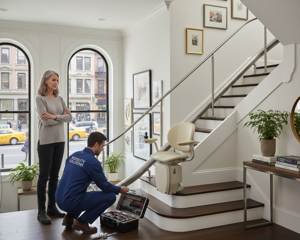 HOW MUCH SPACE DOES A STAIRLIFT NEED ON A NEW YORK CITY STAIRCASE?